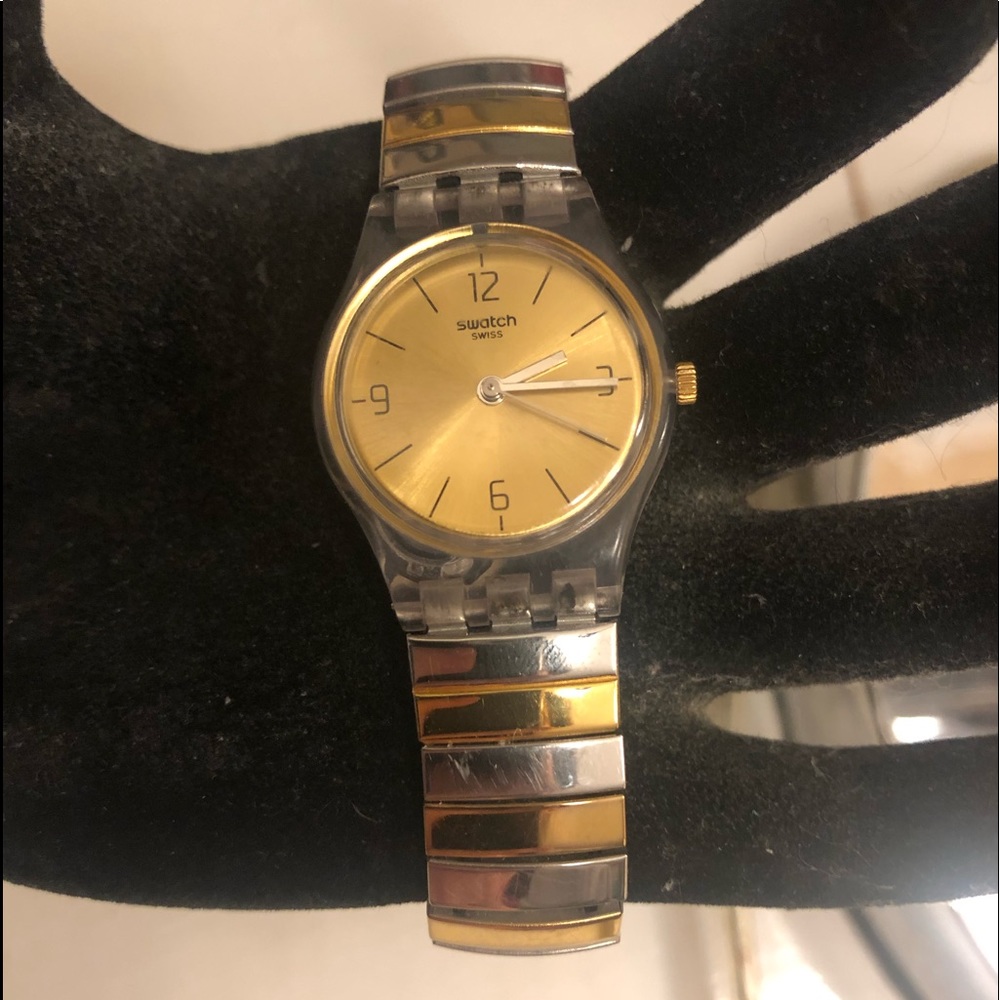 Gold Silver SWATCH WATCH